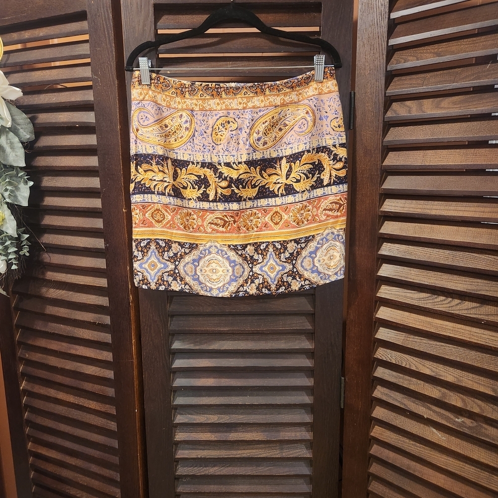 Rachel Zoe Multicolor Paisley Mini Skirt